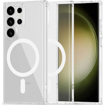Θήκη Πλάτης Σιλικόνης με MagSafe για Samsung Galaxy S23 Ultra - Χρώμα: Διάφανο Θήκη Πλάτης Σιλικόνης με MagSafe για Samsung Galaxy S23 Ultra - Χρώμα: Διάφανο