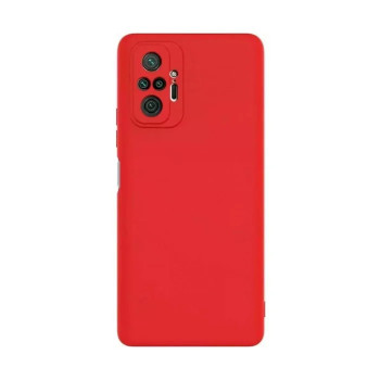 Θήκη Πλάτης Σιλικόνης Soft για Xiaomi Redmi Note 10 Pro - Χρώμα: Κόκκινο
