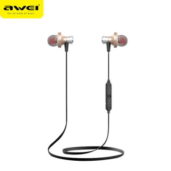 Awei A860BL Ασύρματα Bluetooth Μαγνητικά Ακουστικά - Χρώμα: Χρυσό