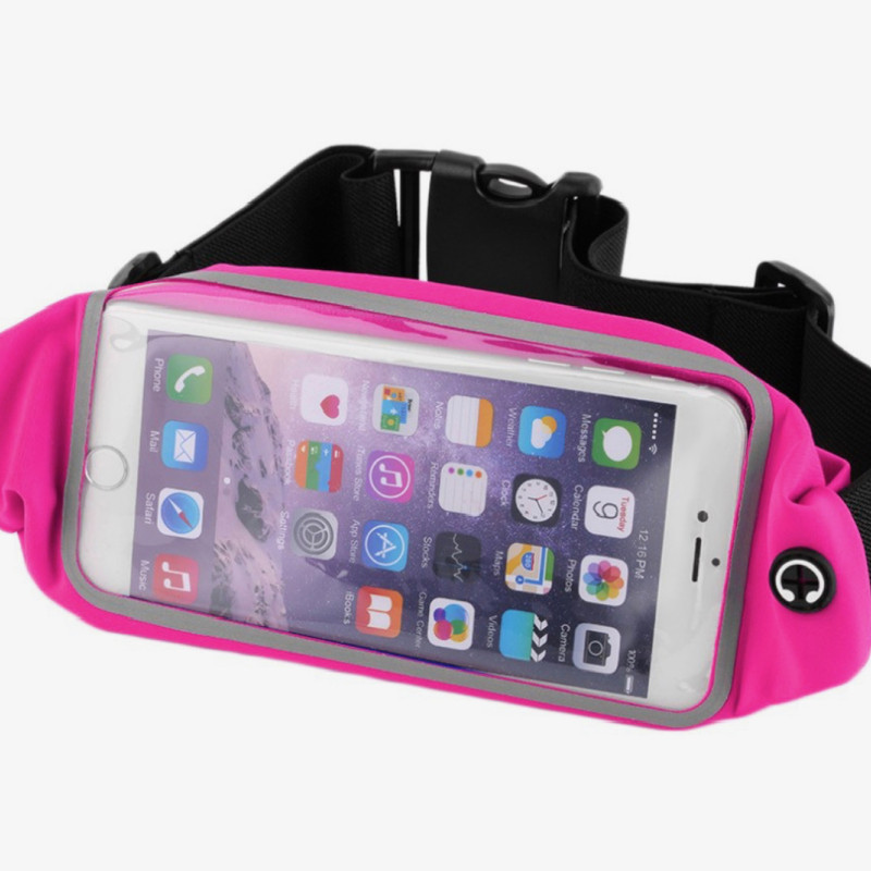 Αδιάβροχο Τσαντάκι Μέσης για Τρέξιμο 6.5'' - Χρώμα: Φούξια