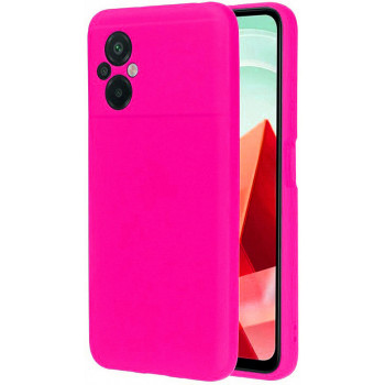Θήκη Πλάτης Σιλικόνης Soft για Xiaomi Poco M5 - Χρώμα: Φούξια