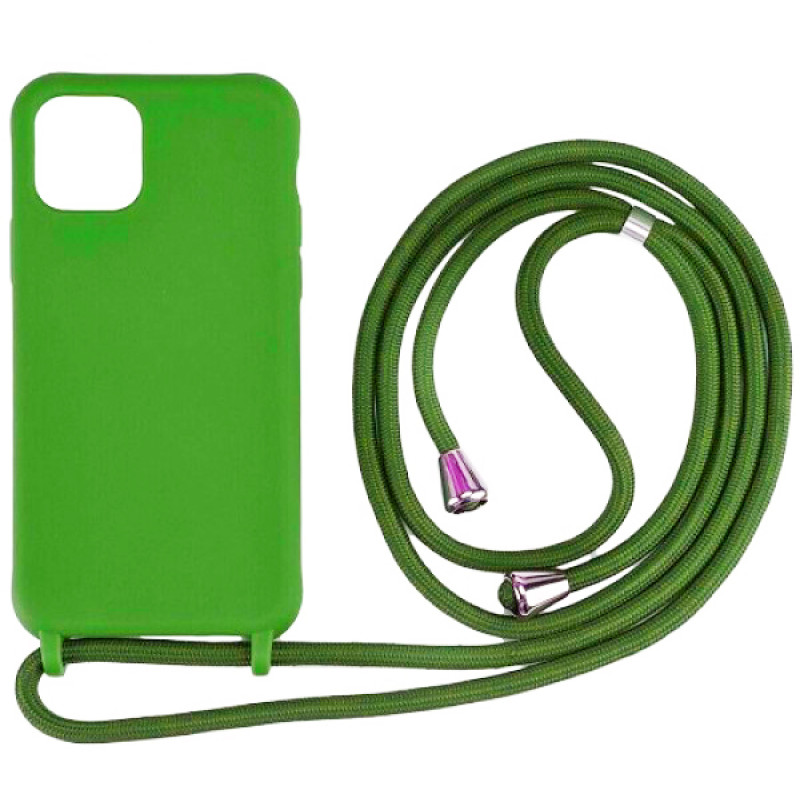 Θήκη Σιλικόνης Πλάτης με Λουράκι για Xiaomi Redmi A1 - Χρώμα: Ανοιχτό Πράσινο