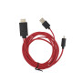 3 in 1 to HDTV Adapter Cable to USB & MicroUSB (Male) 1m