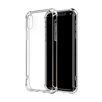 Θήκη Πλάτης Σιλικόνης Anti Shock για Apple iPhone X/XS - Χρώμα: Διάφανο