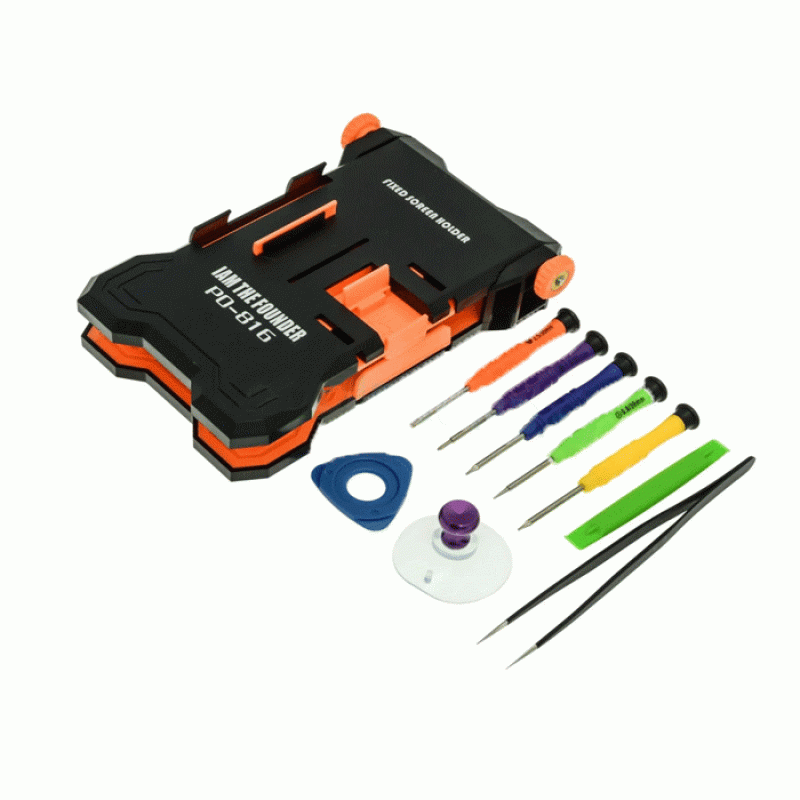 PO-816 10σε1 Επαγγελματικό σετ επισκευής με  βάση στήριξης