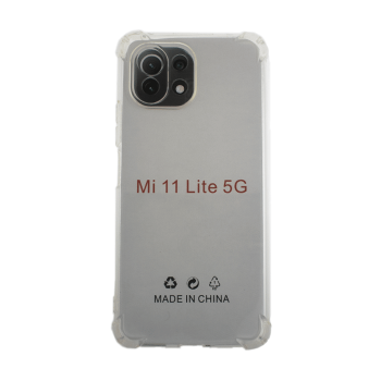 Θήκη Πλάτης Σιλικόνης Anti Shock για Xiaomi Mi 11 Lite 5G - Χρώμα: Διάφανο