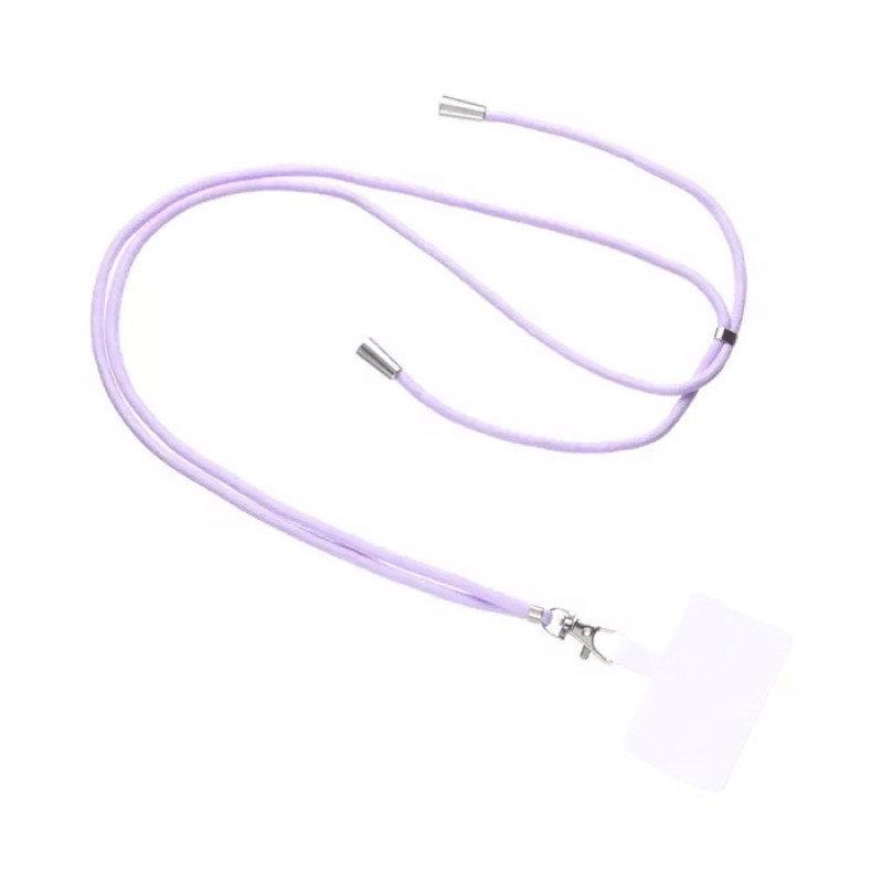 Λουράκι/ Μπρελόκ Λαιμού με αποσπώμενη άκρη για κινητό - Χρώμα: Λιλά
