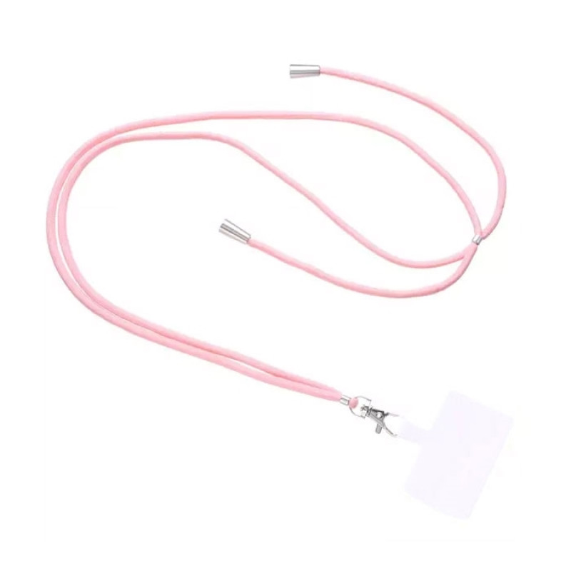 Λουράκι/ Μπρελόκ Λαιμού με αποσπώμενη άκρη για κινητό - Χρώμα: Ροζ