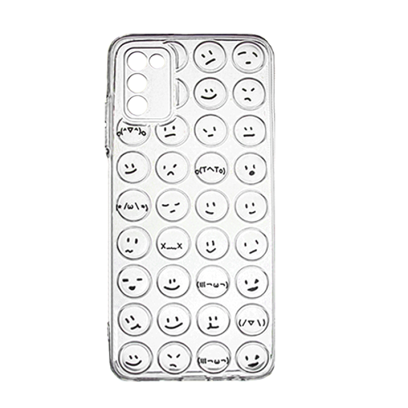 Θήκη Σιλικόνης με Emoji για Samsung A02S A025F/A03S A037F - Χρώμα: Διάφανο