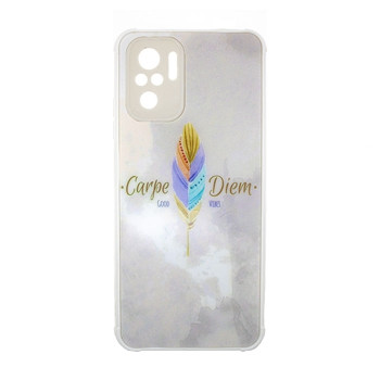 Θήκη Πλάτης Πλαστική με Σχέδιο για Xiaomi Redmi Note 10S - Χρώμα: Λευκό με Χρωματιστό Φτερό Θήκη Πλάτης Πλαστική με Σχέδιο για Xiaomi Redmi Note 10S - Χρώμα: Λευκό με Χρωματιστό Φτερό