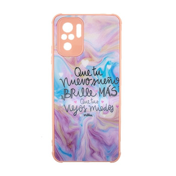 Θήκη Πλάτης Σιλικόνης Απλή για Xiaomi Redmi Note 10S - Χρώμα: Πολύχρωμο Ρόζ