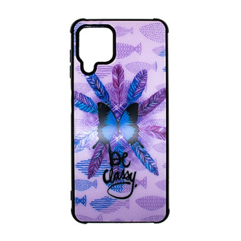 Θήκη Πλάτης Πλαστική με Σχέδια για Samsung Galaxy A22 4G - Χρώμα: Μωβ με Πεταλούδα