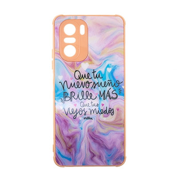 Θήκη Πλάτης Σιλικόνης Απλή για Xiaomi Poco F3 5G - Χρώμα: Πολύχρωμο Ρόζ