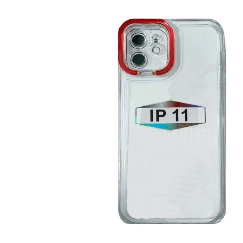 Θήκη Σιλικόνης Fashion Candy με Κόκκινο Πλαίσιο Κάμερας για Apple iPhone 11 Χρώμα: Κόκκινο