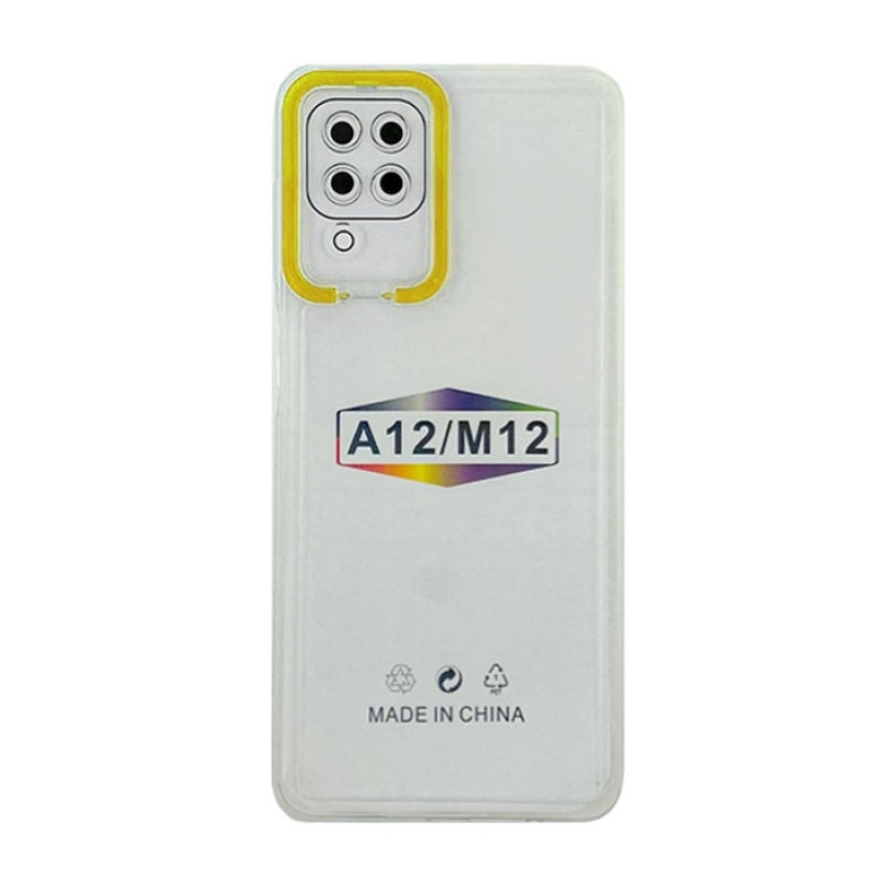 Θήκη Σιλικόνης Fashion Candy με Κίτρινο Πλαίσιο Κάμερας για Samsung A12 Χρώμα: Κίτρινο