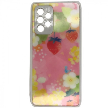 Θήκη Πλάτης Πλαστική με Σχέδια για Samsung Galaxy A52S - Χρώμα: Ρόζ με Φραουλίτσες Θήκη Πλάτης Πλαστική με Σχέδια για Samsung Galaxy A52S - Χρώμα: Ρόζ με Φραουλίτσες