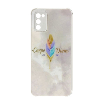 Θήκη Πλάτης Πλαστική με Σχέδια για Samsung Galaxy A03s A037 - Χρώμα: Λευκό με Χρωματιστό Φτερό Θήκη Πλάτης Πλαστική με Σχέδια για Samsung Galaxy A03s A037 - Χρώμα: Λευκό με Χρωματιστό Φτερό