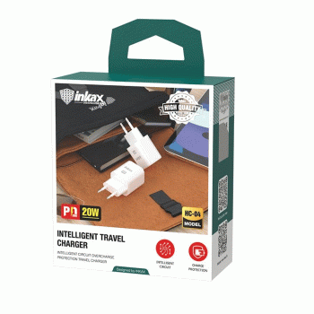 Inkax HC-04 PD 20W Αντάπτορας Φορτιστή με Θύρα Type C - Χρώμα: Λευκό Inkax HC-04 PD 20W Αντάπτορας Φορτιστή με Θύρα Type C - Χρώμα: Λευκό