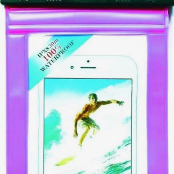 Αδιάβροχο Τσαντάκι για Κινητά 6'' - Χρώμα: Μωβ με Ενισχυμένο Πλαίσιο