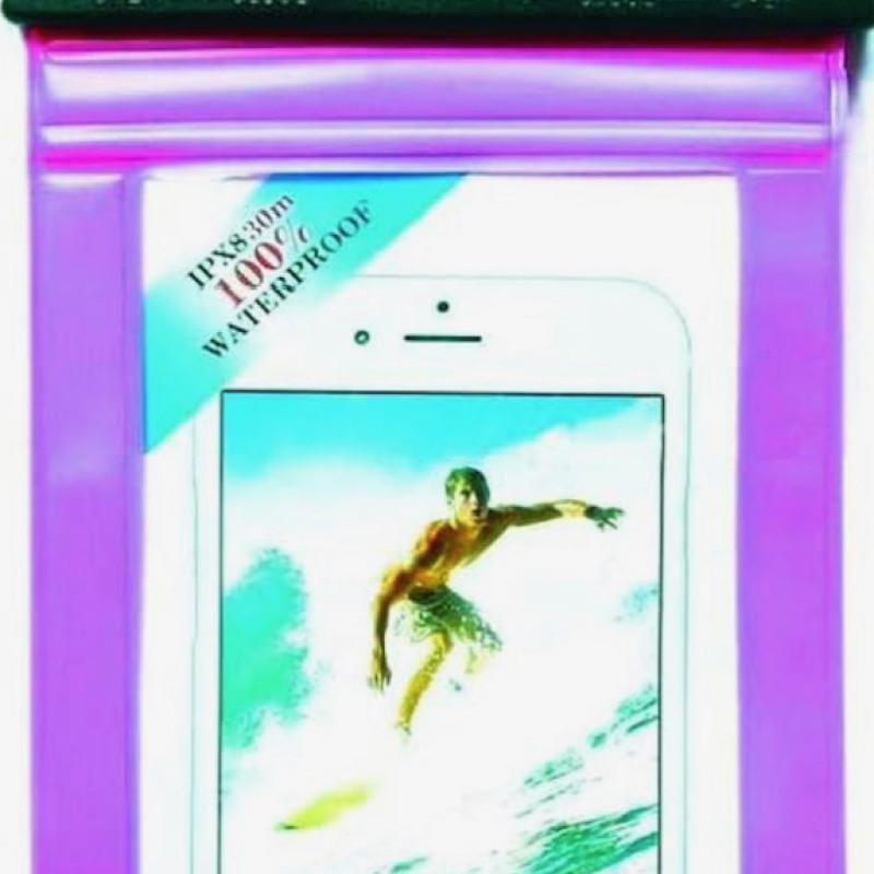 Αδιάβροχο Τσαντάκι για Κινητά 6'' - Χρώμα: Μωβ με Ενισχυμένο Πλαίσιο