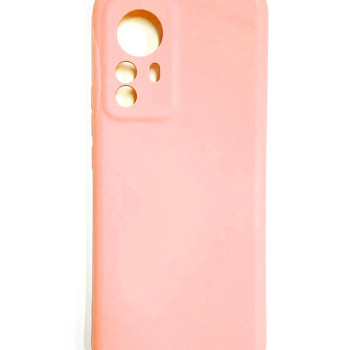 Θήκη Πλάτης Σιλικόνης Απλή για Xiaomi Mi 12 Pro - Χρώμα: Απαλό Ρόζ