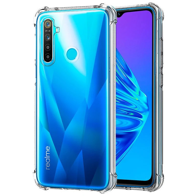 Θήκη Πλάτης Σιλικόνης Anti Shock για Realme 5 - Χρώμα: Διάφανο