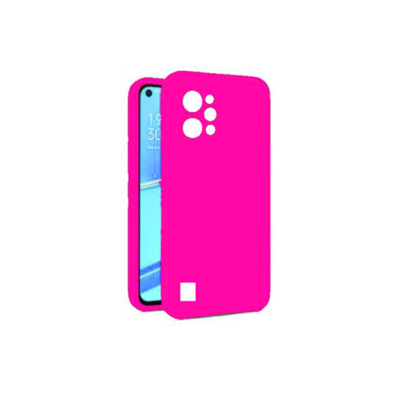 Θήκη Πλάτης Σιλικόνης με Προστασία Κάμερας για Realme C31 - Χρώμα: Φούξια