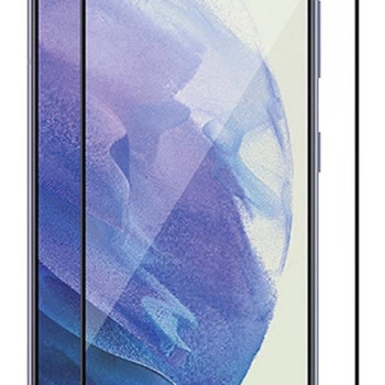 Full Cover Full Glue Tζαμάκι Προστασίας Οθόνης για Samsung Galaxy S21 - Χρώμα: Μαύρο