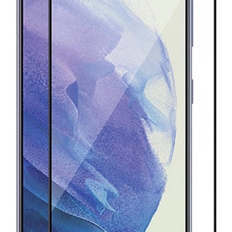 Full Cover Full Glue Tζαμάκι Προστασίας Οθόνης για Samsung Galaxy S21 - Χρώμα: Μαύρο