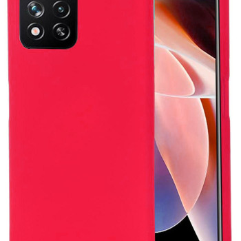 Θήκη Πλάτης Σιλικόνης Απλή για Xiaomi Redmi Note 11 Pro Plus - Χρώμα: Κόκκινο