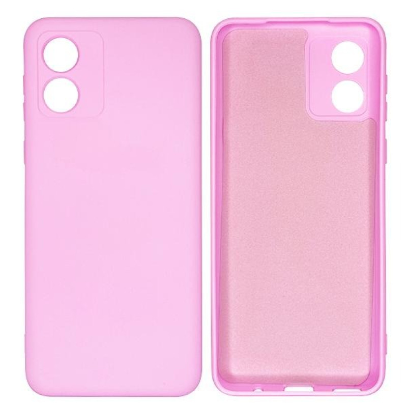 Θήκη Πλάτης Σιλικόνης Soft για Motorola E13 - Χρώμα: Ρόζ