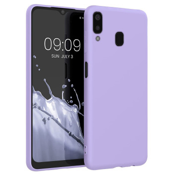 Θήκη Πλάτης Σιλικόνης Απλή για Samsung Galaxy A40 - Χρώμα: Λιλά