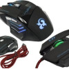 Optical Mouse T6 Ποντίκι με RGB Φωτισμό 7 LED - Χρώμα: Μαύρο
