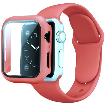 Θήκη με Λουράκι Σιλικόνης για Smart Watch Apple 42/44mm - Χρώμα: Κόκκινο