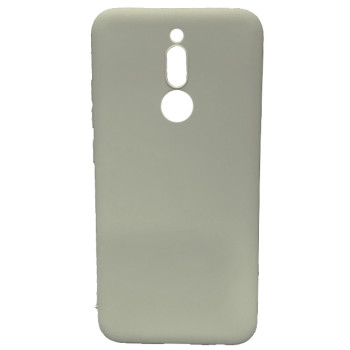 Θήκη Πλάτης Σιλικόνης Απλή για Xiaomi Redmi 8 - Χρώμα: Γκρι