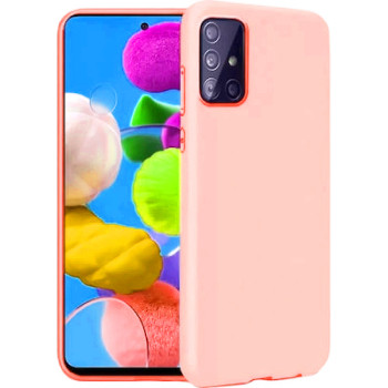 Θήκη Πλάτης Σιλικόνης Απλή για Realme 7 Pro - Χρώμα: Ρόζ Απαλό