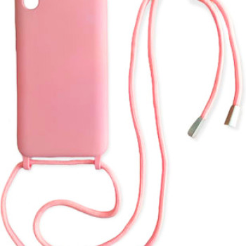 Θήκη Σιλικόνης με Λουράκι για iPhone X / XS - Χρώμα: Ροζ Θήκη Σιλικόνης με Λουράκι για iPhone X / XS - Χρώμα: Ροζ