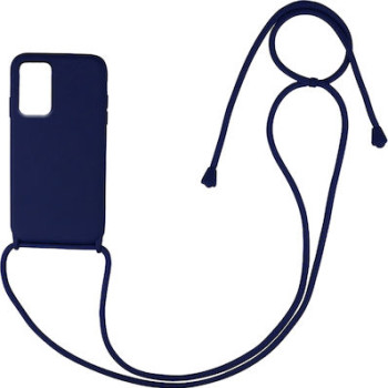 Θήκη Πλάτης Σιλικόνης με Λουράκι για Samsung Galaxy A53 - Χρώμα: Σκούρο Μπλε