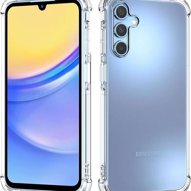 Θήκη Πλάτης Σιλικόνης Anti Shock για Samsung Galaxy A15 - Χρώμα: Διάφανο