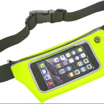 Αδιάβροχο Τσαντάκι Μέσης για Τρέξιμο 6.5'' - Χρώμα: Κίτρινο Φωσφοριζέ