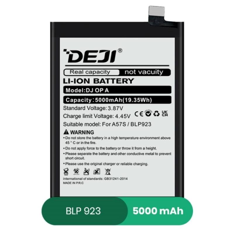 Συμβατή Μπαταρία Deji BLP923 Αντικατάστασης για OnePlus Nord N20 SE OPPO A77 5G/A57 (CPH2387)/A57s 4G/A78 5G (CPH2483) Realme C51 - 5000mAh