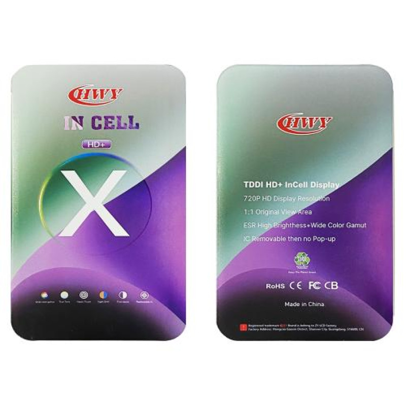 Incell Οθόνη LCD HD+ με Μηχανισμό Αφής HWY για iPhone X - Χρώμα: Μαύρο