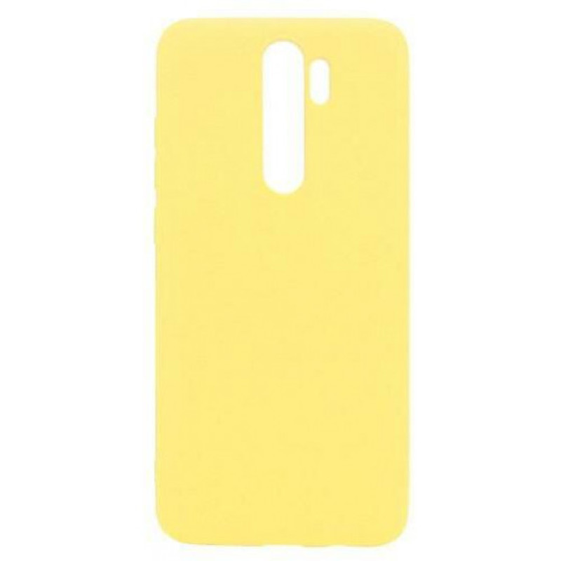 Θήκη Πλάτης Σιλικόνης Απλή για Xiaomi Redmi Note 8 Pro - Χρώμα: Κίτρινο