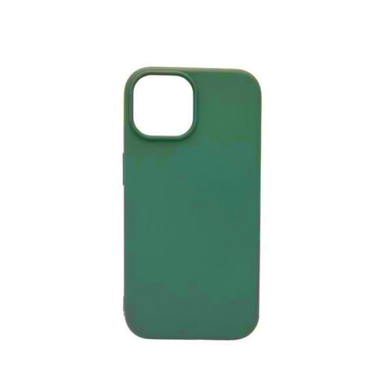 Θήκη Πλάτης Σιλικόνης Απλή για Apple iPhone 15 Plus - Χρώμα: Σκούρο Πράσινο