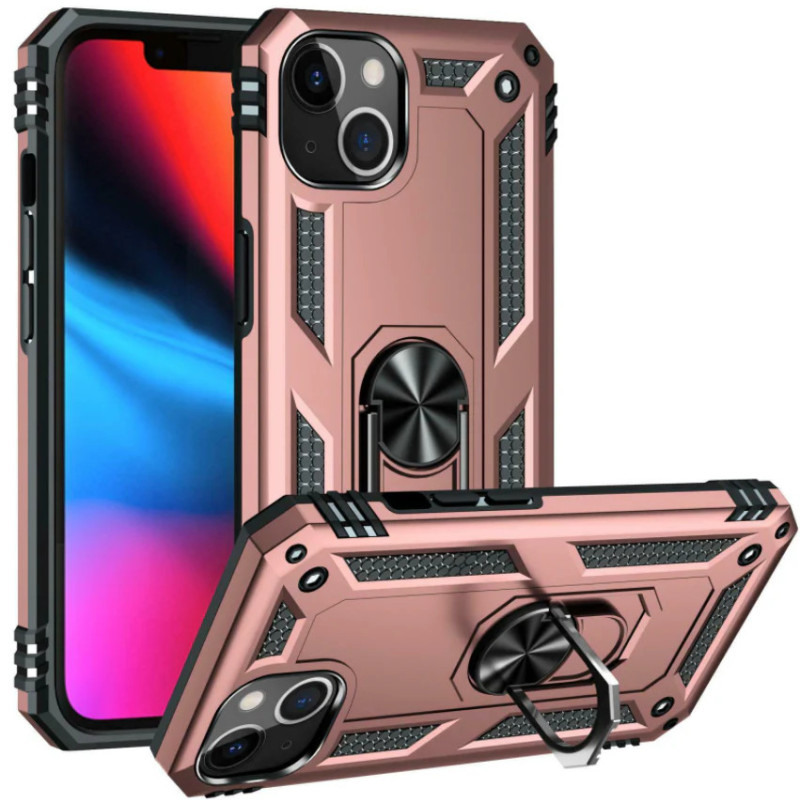 Σκληρή Θήκη Πλάτης Armor με Βάση Στήριξης για Xiaomi Redmi Note 12 Pro 5G/Poco X5 Pro - Χρώμα: Ρόζ Χρυσό