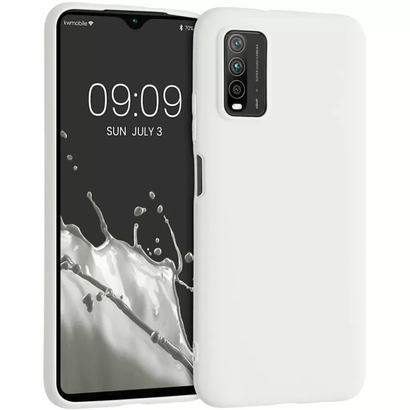 Θήκη Πλάτης Σιλικόνης Απλή για Xiaomi Redmi 9Τ - Χρώμα: Λευκό