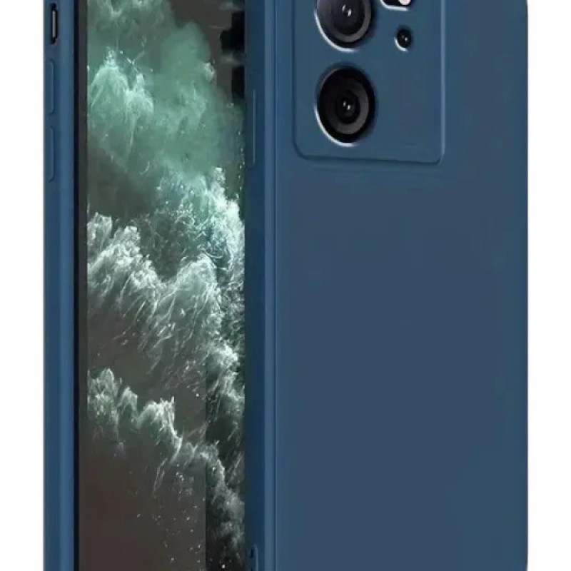 Θήκη Πλάτης Σιλικόνης Απλή για Xiaomi Mi 13T - Χρώμα: Σκούρο Μπλέ