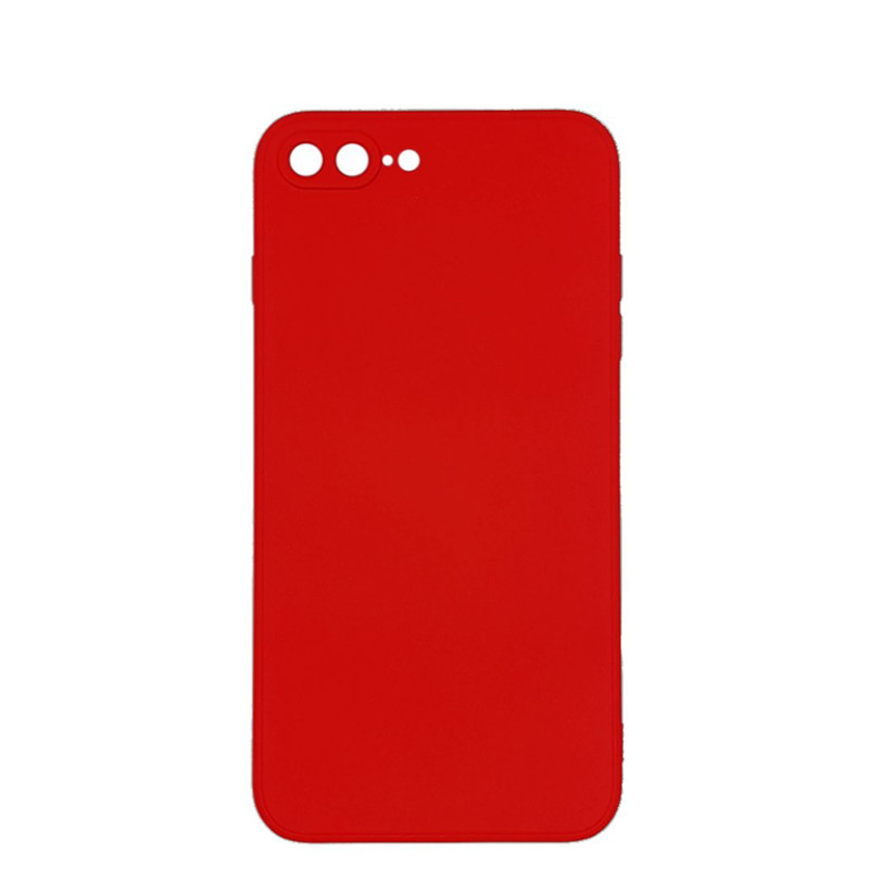 Θήκη Πλάτης Σιλικόνης Απλή για Apple iPhone 7 Plus/8 Plus - Χρώμα: Κόκκινο