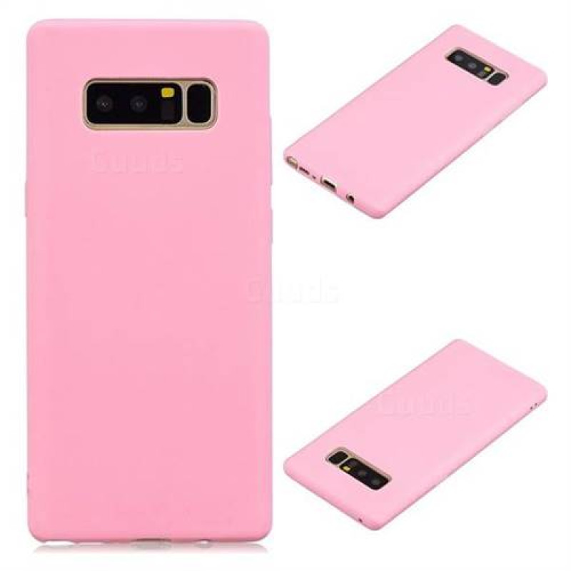 Θήκη Πλάτης Σιλικόνης Απλή για Samsung Galaxy Note 8 - Χρώμα: Ρόζ