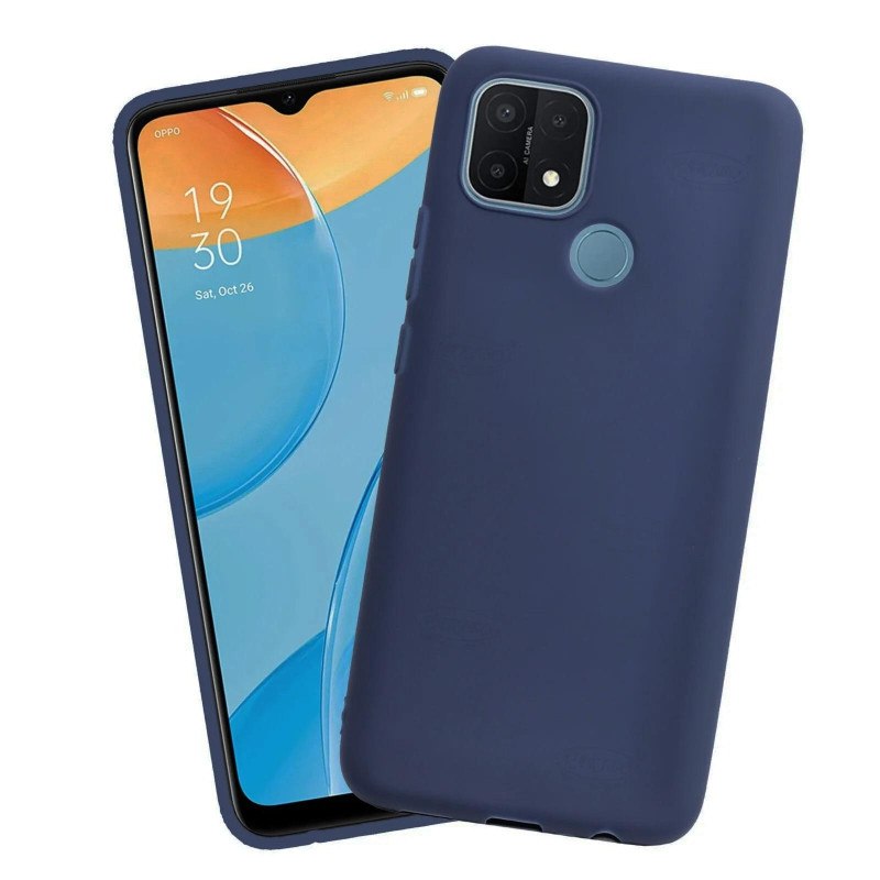 Θήκη Πλάτης Σιλικόνης Soft για Oppo A15 - Χρώμα: Σκούρο Μπλε